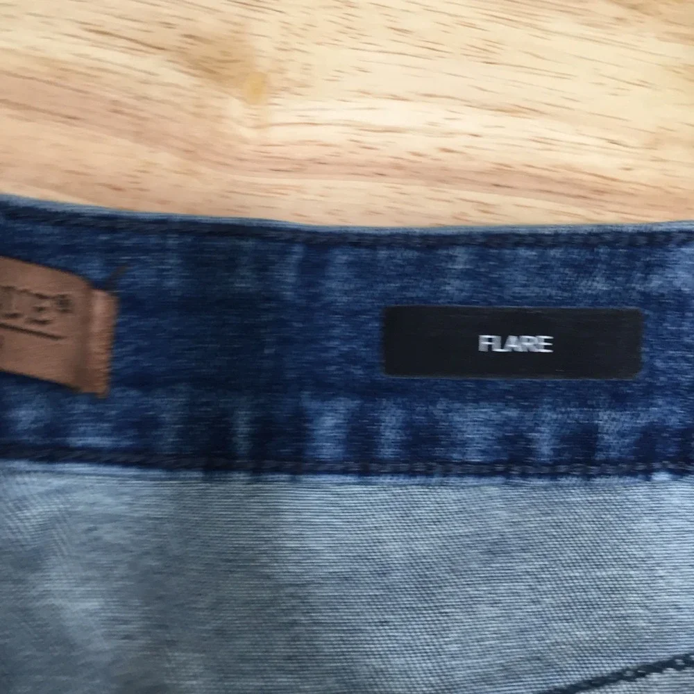 Judy Blue Womens Flare Jeans Raw Hem High Rise 22W Medium Wash Excellent